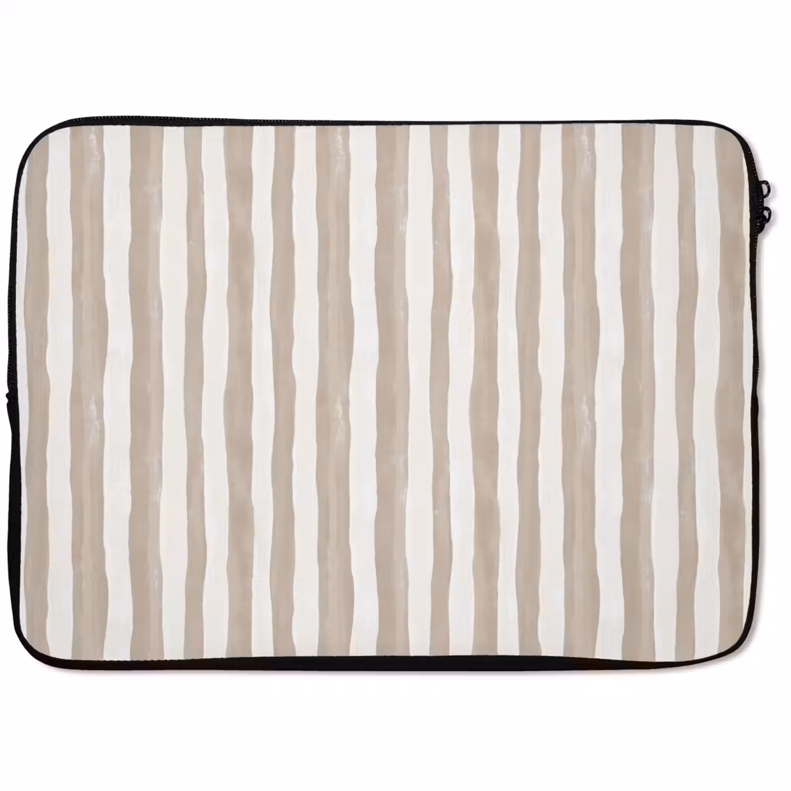 Laptophoes - Minimalistisch - Strepen - Beige — 1