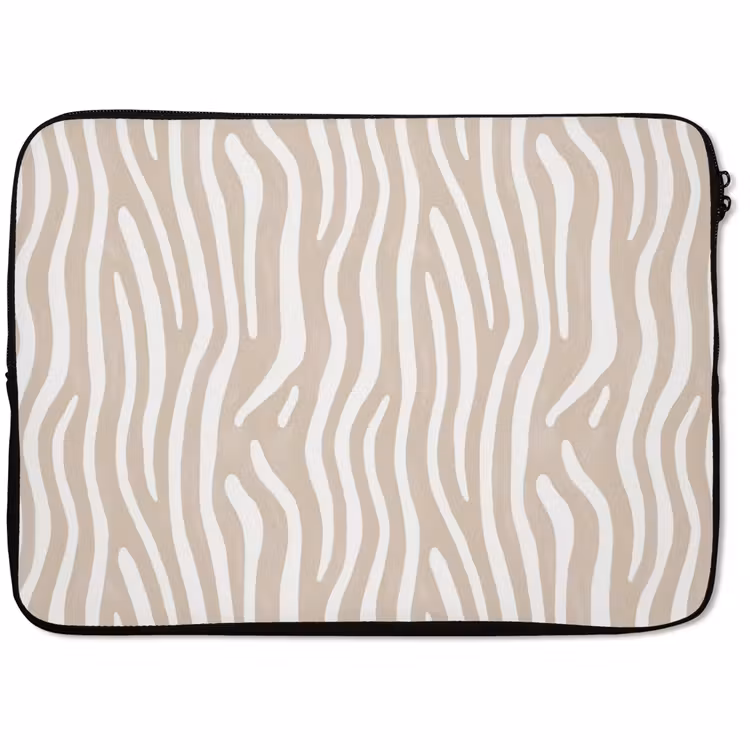 Laptophoes - Abstract - Zebra - Beige — 1