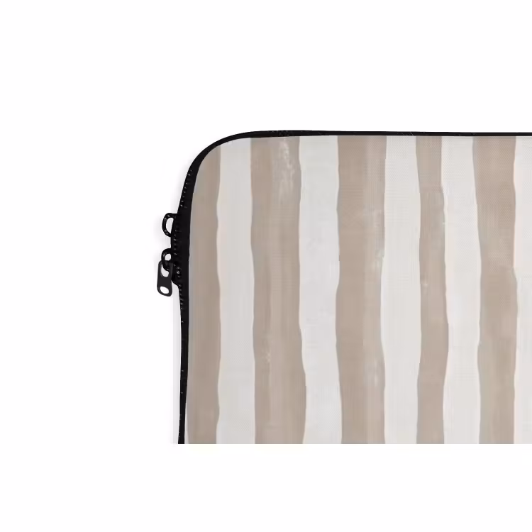Laptophoes - Minimalistisch - Strepen - Beige — 6