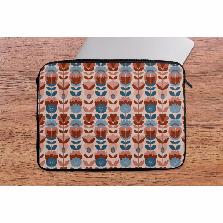 Laptophoes - Vintage - Motief - Kleurrijk — 2