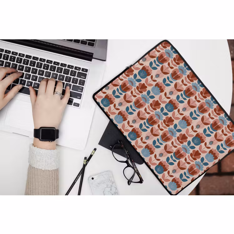 Laptophoes - Vintage - Motief - Kleurrijk — 3