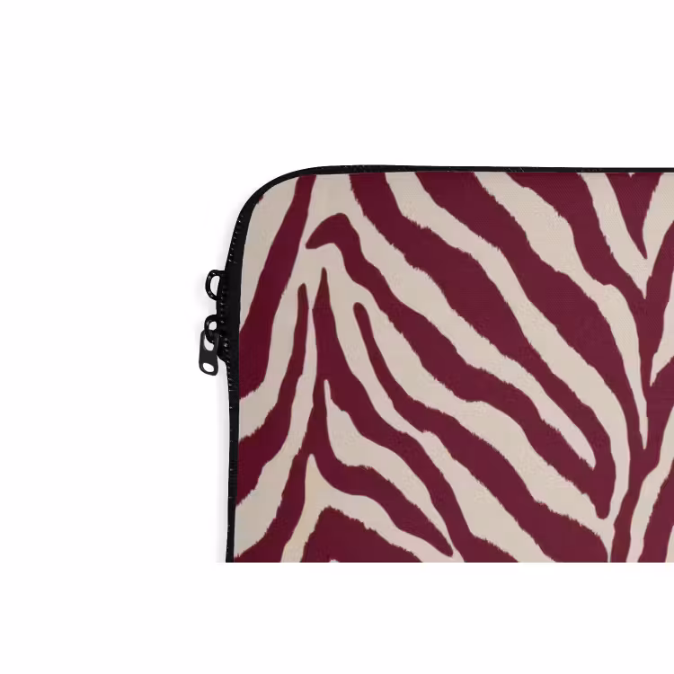 Laptophoes - Zebra - Motief - Bordeaux - Rood — 6