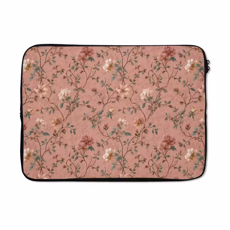 Laptophoes - Botanisch - Bloemen - Roze — 5