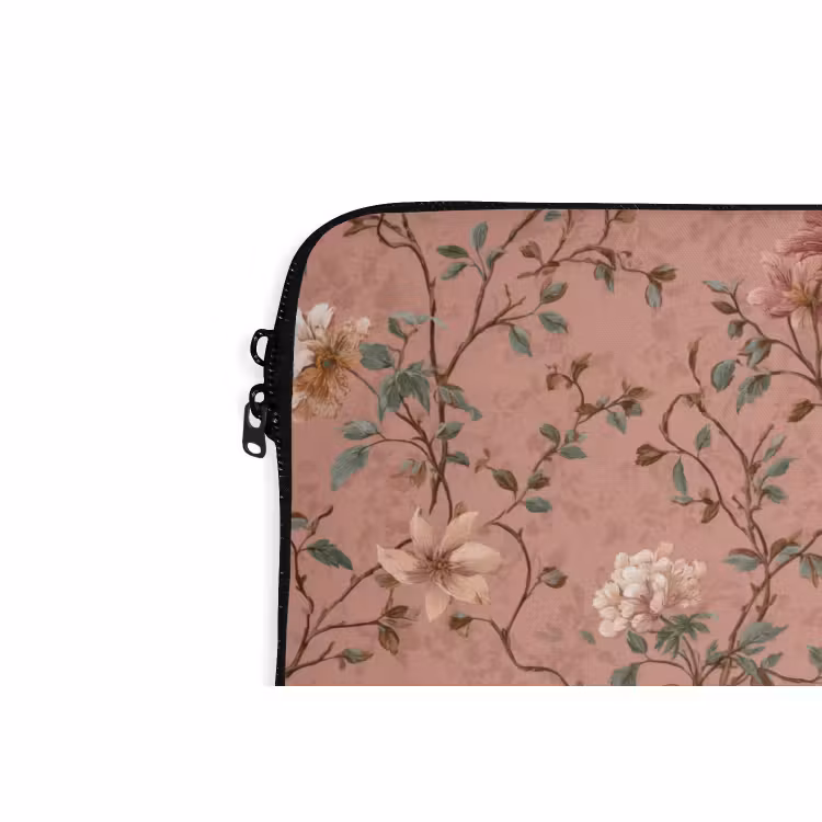Laptophoes - Botanisch - Bloemen - Roze — 6