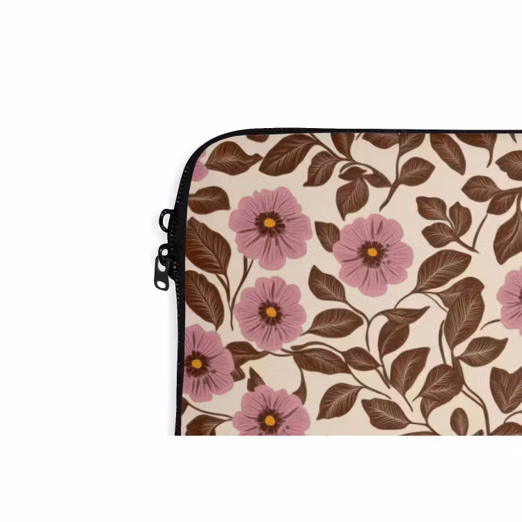 Laptophoes - Bloemen - Bladeren - Kleurrijk — 6