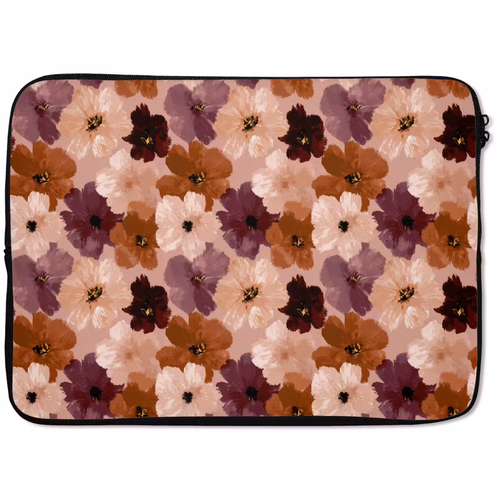 Laptophoes - Bloemen - Abstract - Aardetinten — 1