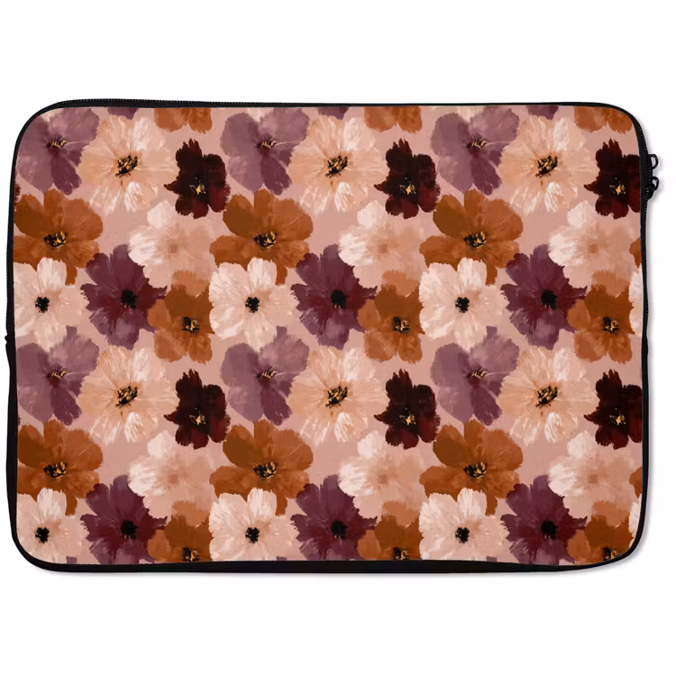 Laptophoes - Bloemen - Abstract - Aardetinten — 1