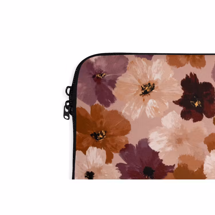 Laptophoes - Bloemen - Abstract - Aardetinten — 6