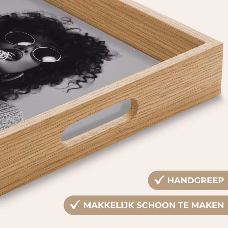 Dienblad - Vrouw - Pasta - Zwart - Wit — 5
