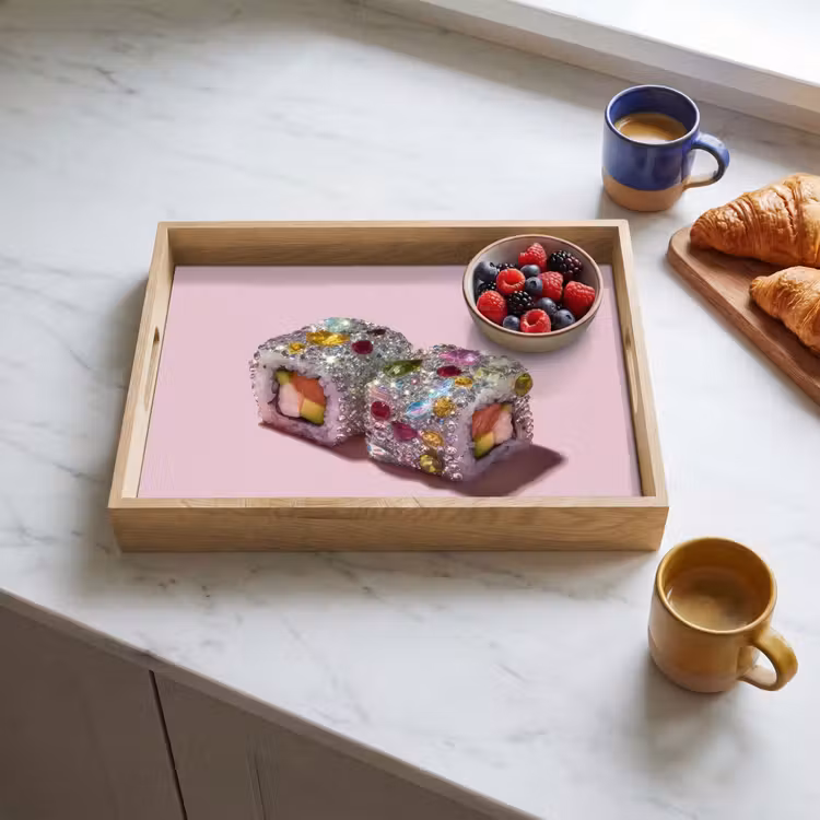 Dienblad - Sushi - Rolletjes - Steentjes - Kleurrijk — 4
