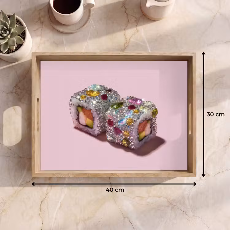 Dienblad - Sushi - Rolletjes - Steentjes - Kleurrijk — 9