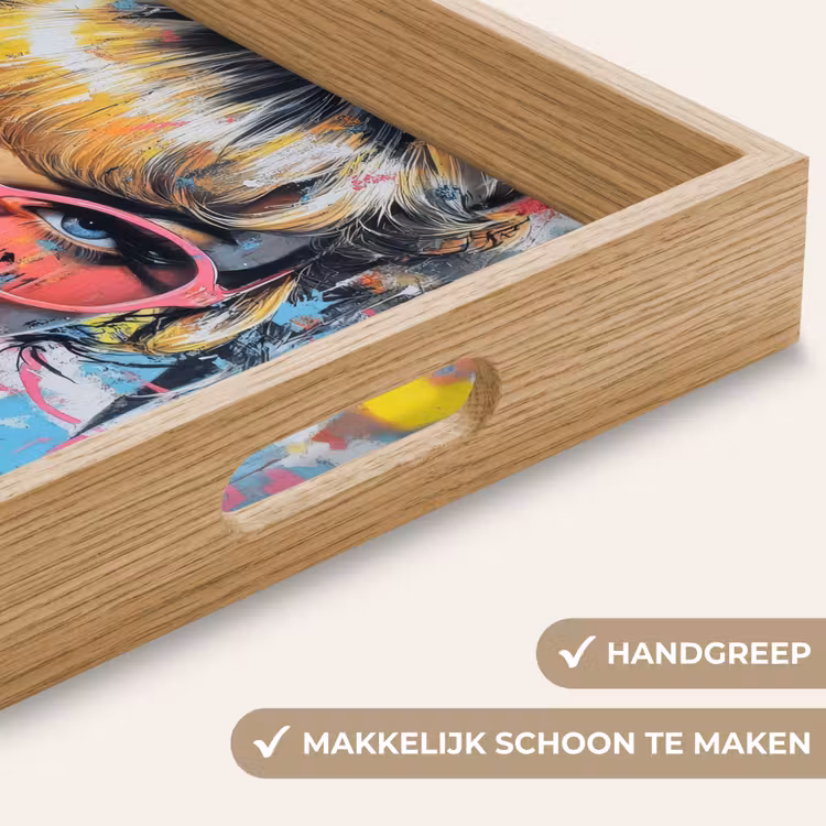 Dienblad - Expressief - Milkshake - Vrouw - Felle kleuren — 5