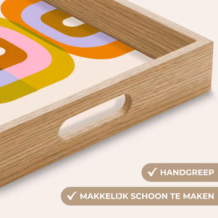 Dienblad - Stapel - Vormen - Geblokt - Oranje — 5