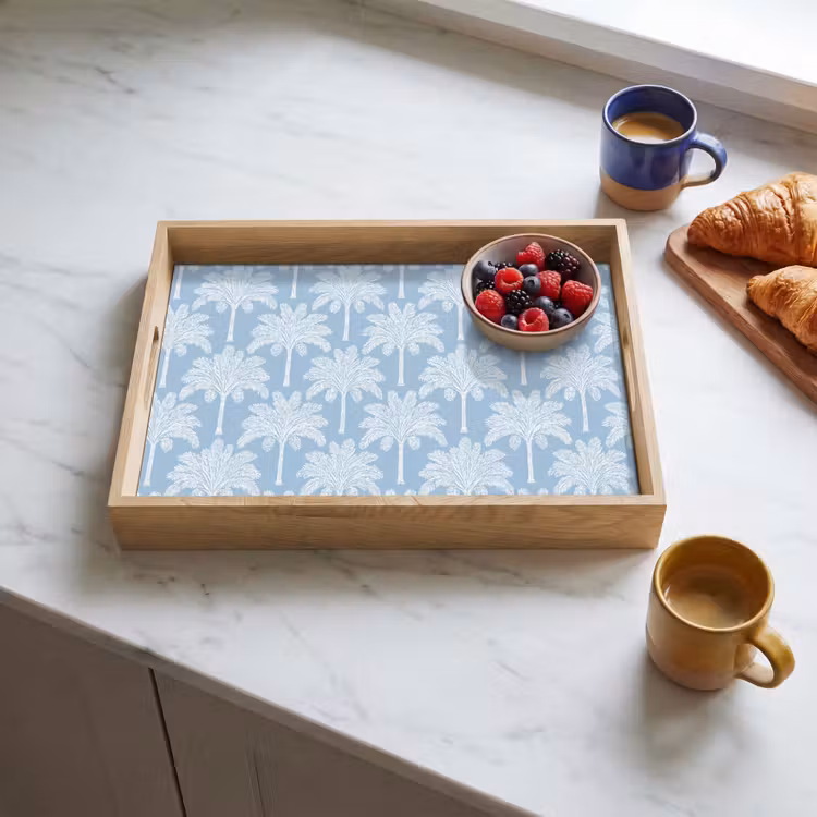 Dienblad - Palmboom - Modern - Blauw — 4