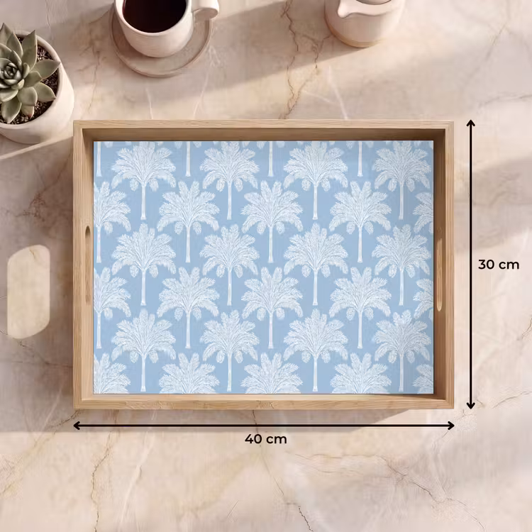 Dienblad - Palmboom - Modern - Blauw — 9