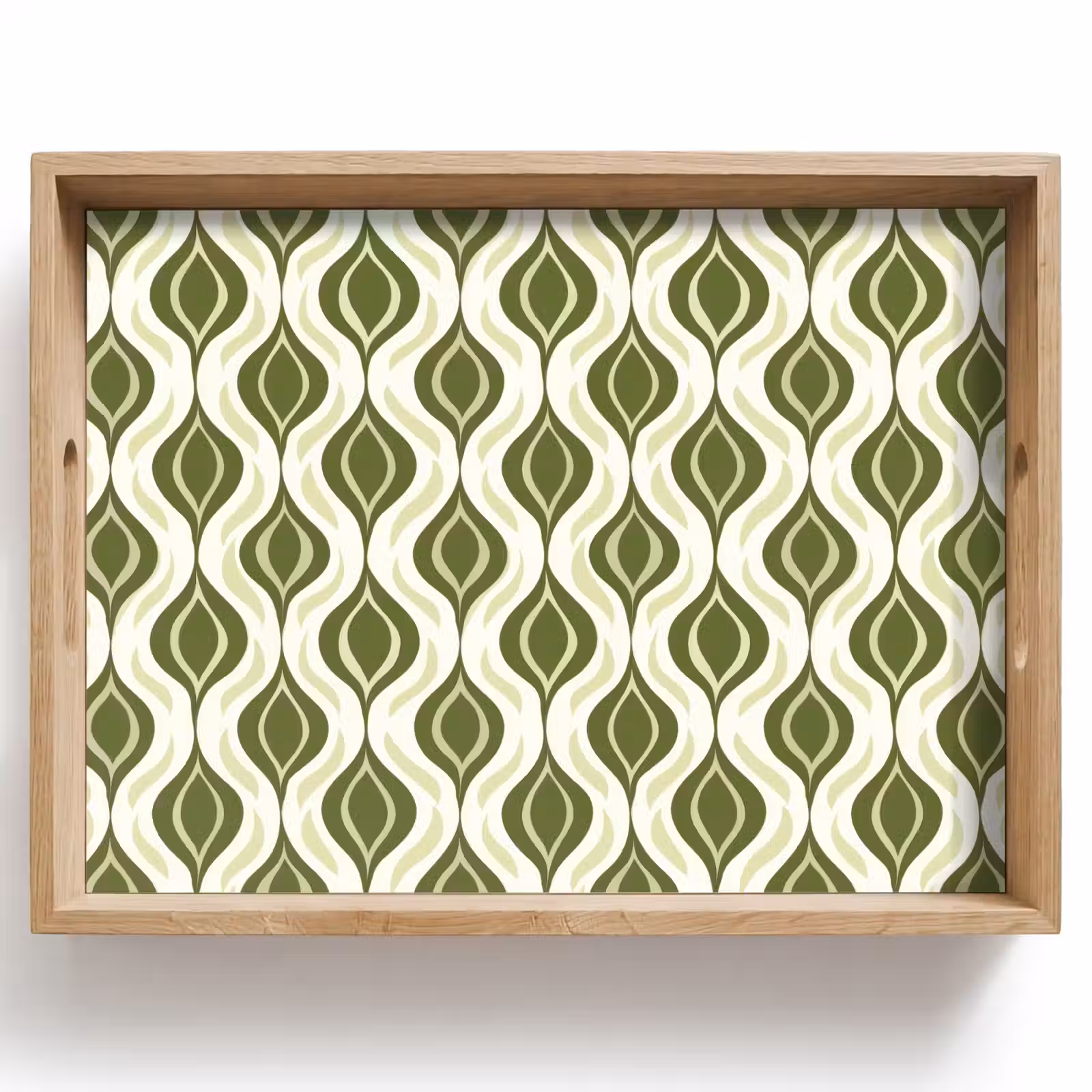 Dienblad - Patroon - Retro - Groen — 1