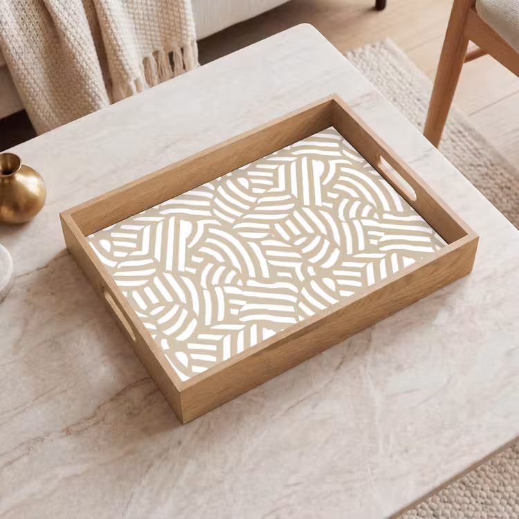 Dienblad - Abstract - Modern - Beige — 2