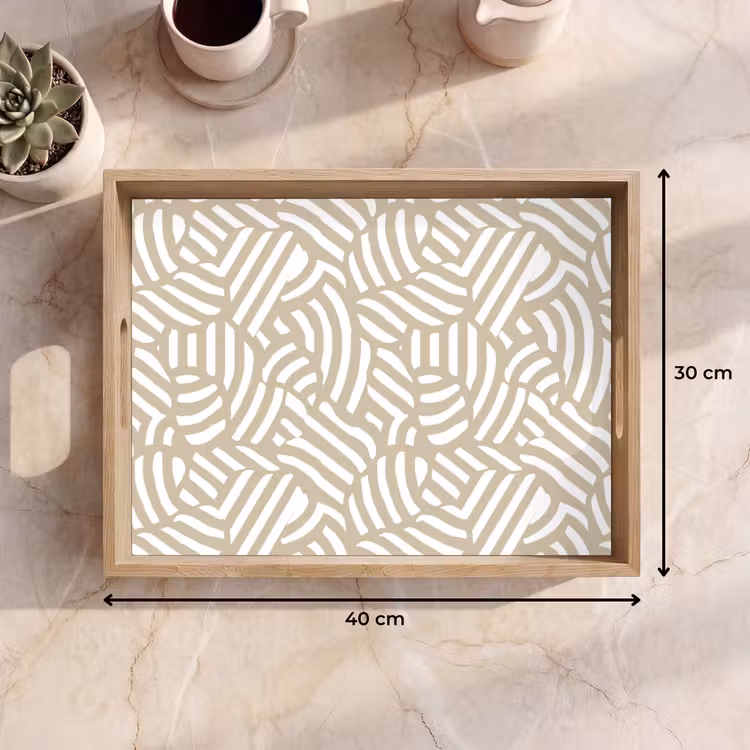 Dienblad - Abstract - Modern - Beige — 9