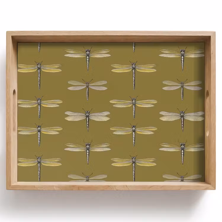 Dienblad - Libellen - Patroon - Groen — 1