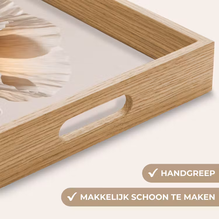 Dienblad - Bloem - Beige - Crème — 5