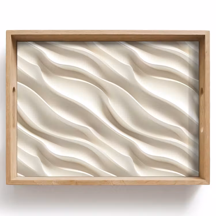 Dienblad - Diagonaal - Golven - Crème — 1