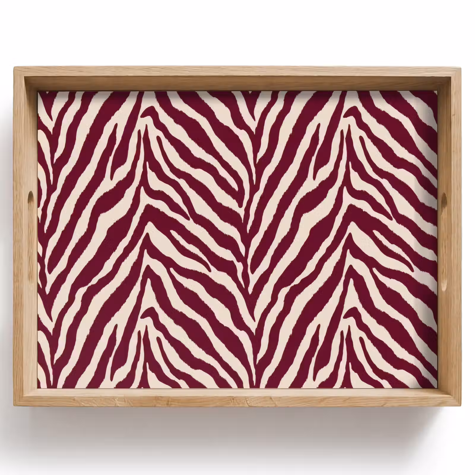 Dienblad - Zebra - Motief - Bordeaux - Rood — 1