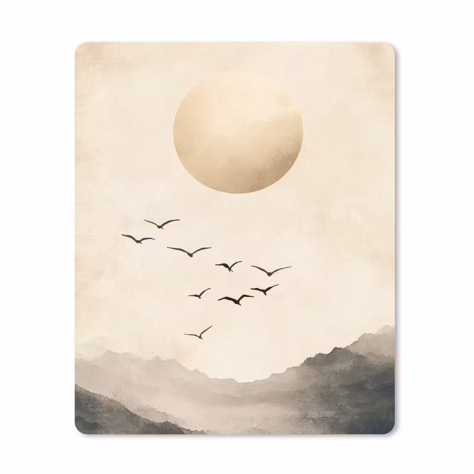 Muismat - Landschap - Japandi - vogel — 1