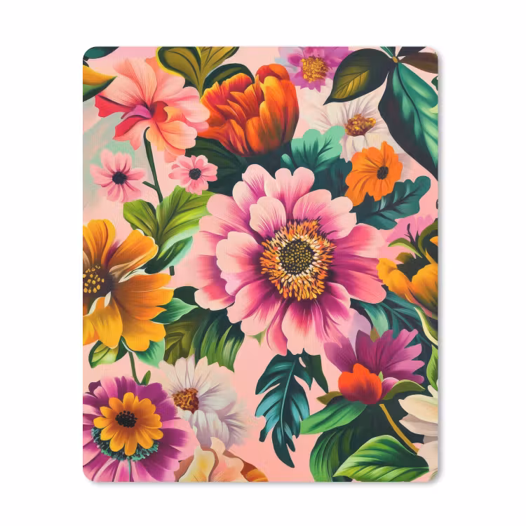 Muismat - Bloemen - Kleurrijk - Roze — 1