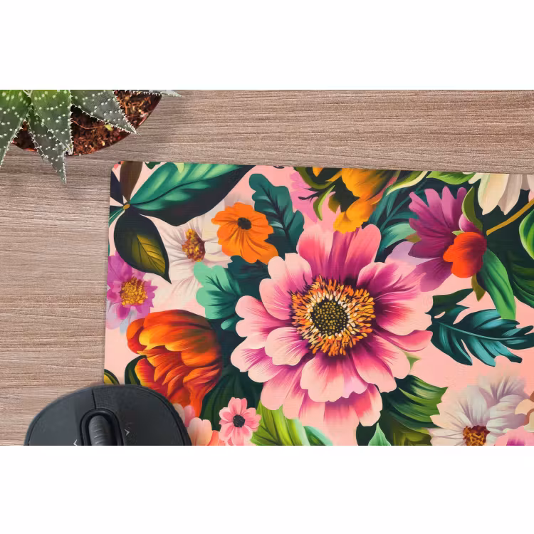 Muismat - Bloemen - Kleurrijk - Roze — 5