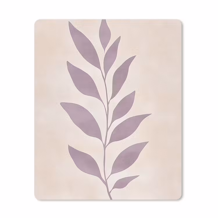 Muismat - Tak - Bladeren - Minimalistisch - Beige — 1