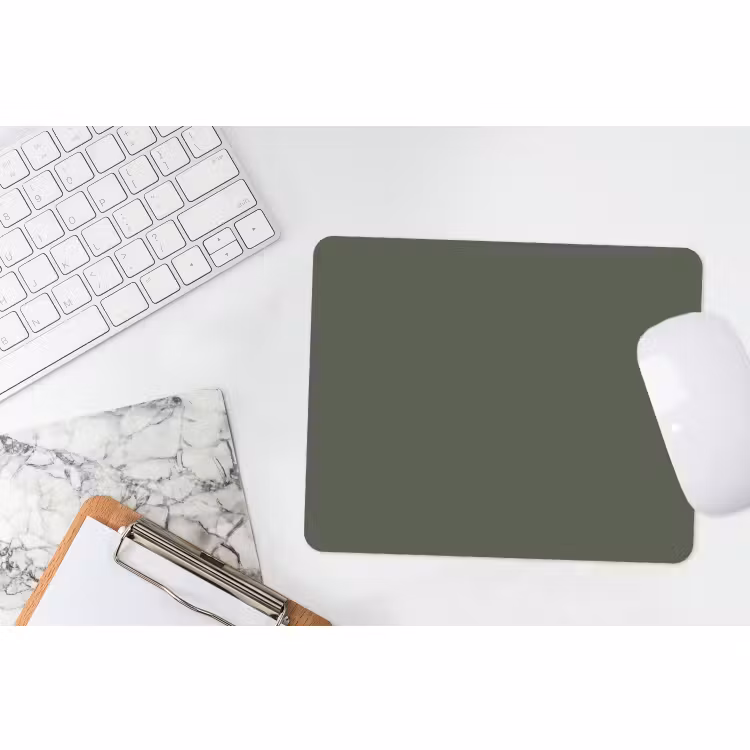 Muismat - Groen - Effen kleur - Olijfgroen — 2