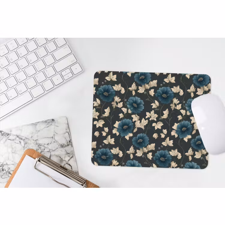 Muismat - Botanisch - Bloemen - Blauw — 2
