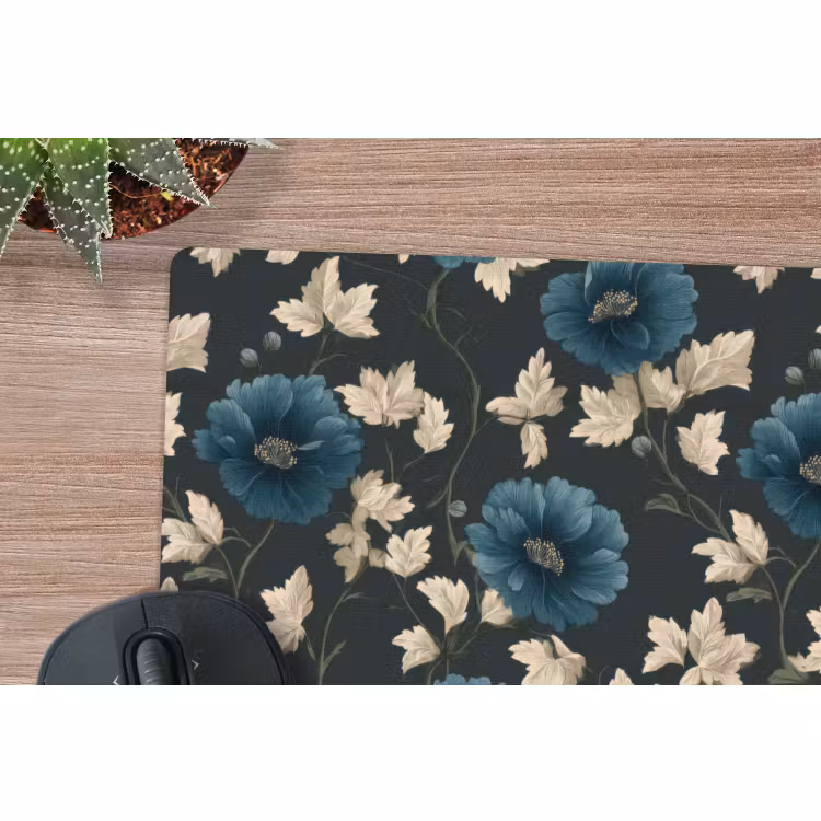 Muismat - Botanisch - Bloemen - Blauw — 4