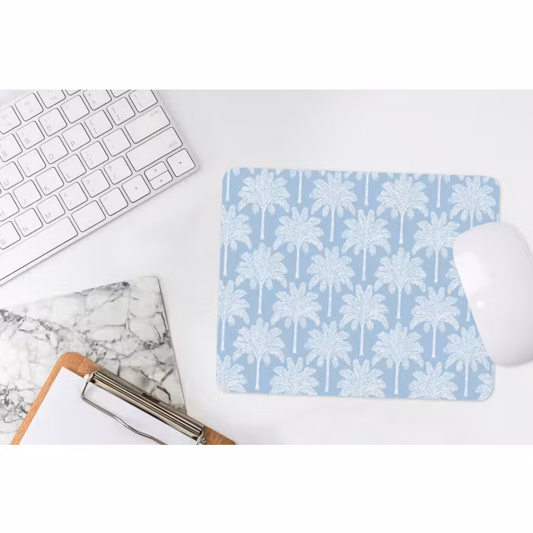 Muismat - Palmboom - Modern - Blauw — 2