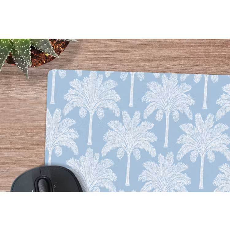 Muismat - Palmboom - Modern - Blauw — 4