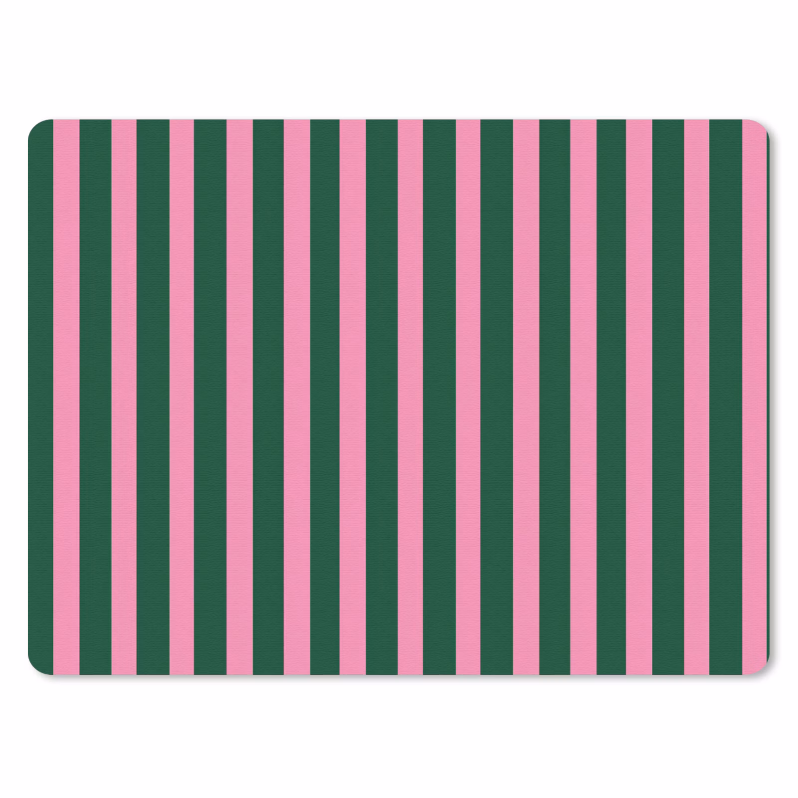 Muismat - Verticale strepen - Groen - Roze — 1