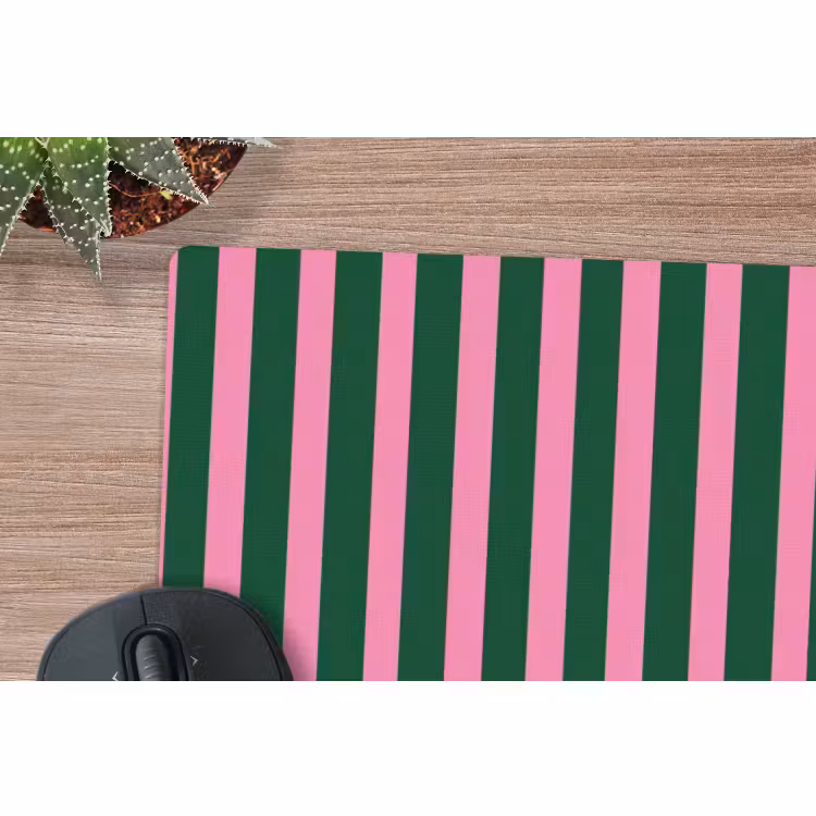 Muismat - Verticale strepen - Groen - Roze — 4