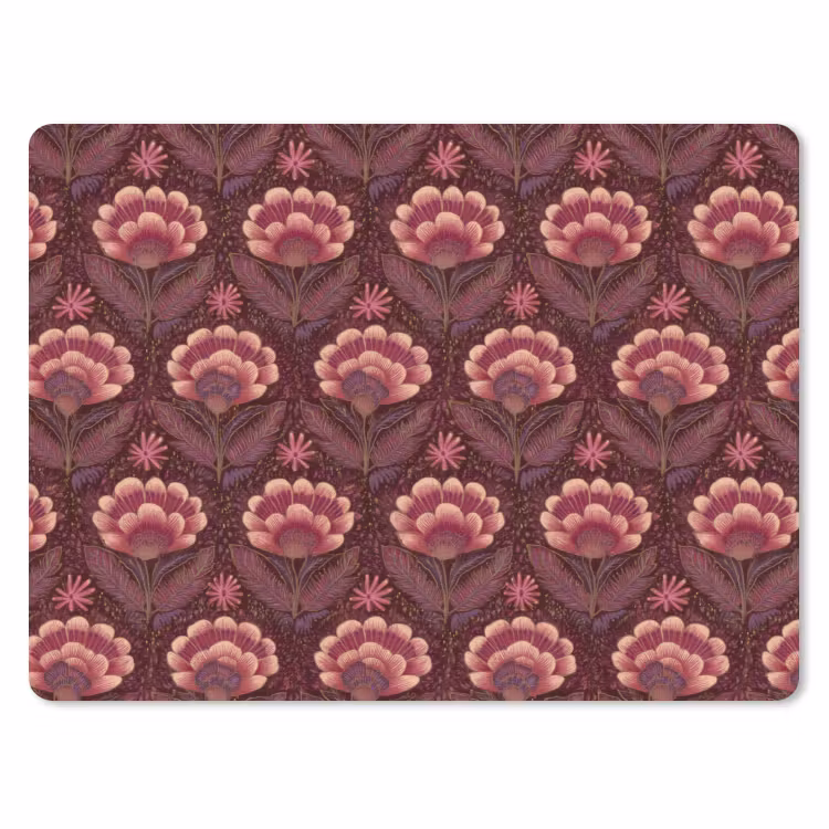 Muismat - Bloemen - Waaier - Paars — 1