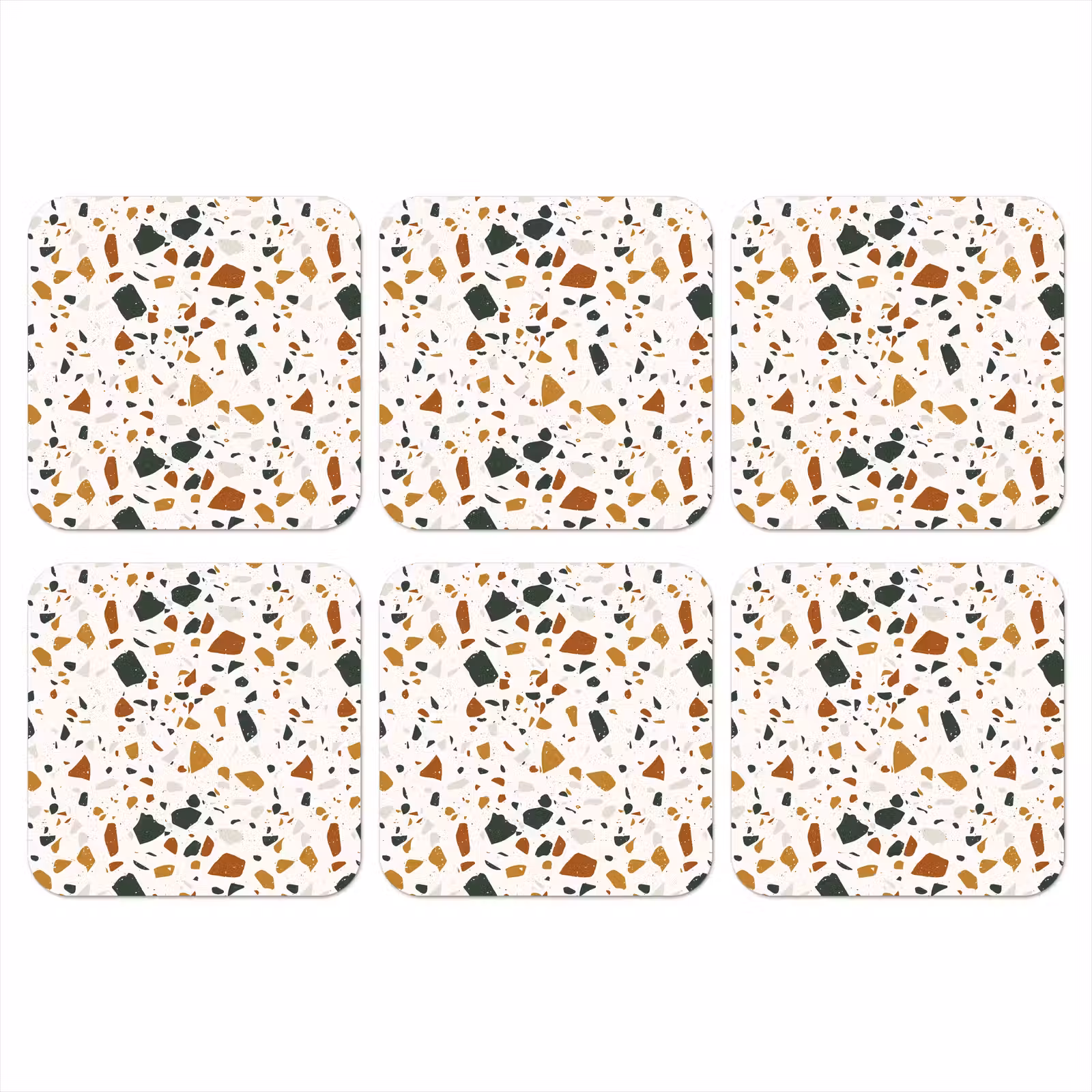 Onderzetter​ - Terrazzo - Patroon - Wit - Terra — 1