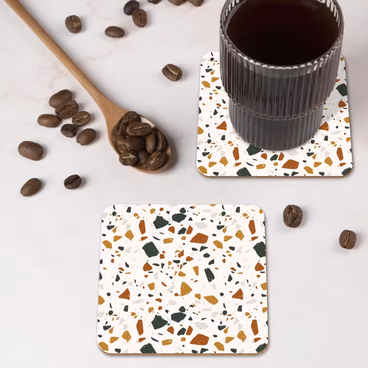 Onderzetter​ - Terrazzo - Patroon - Wit - Terra — 4