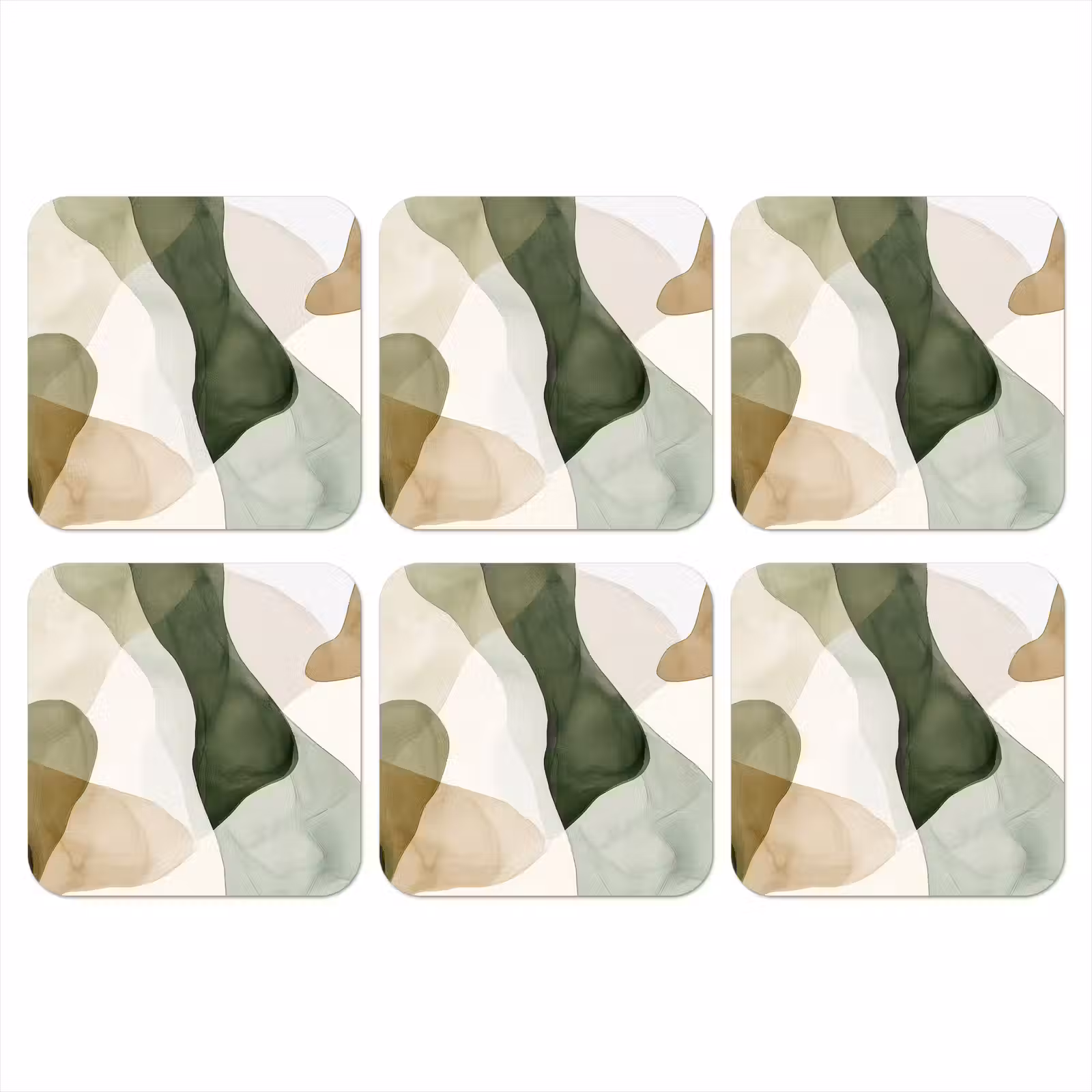 Onderzetter​ - Japandi - Abstract - Groen — 1