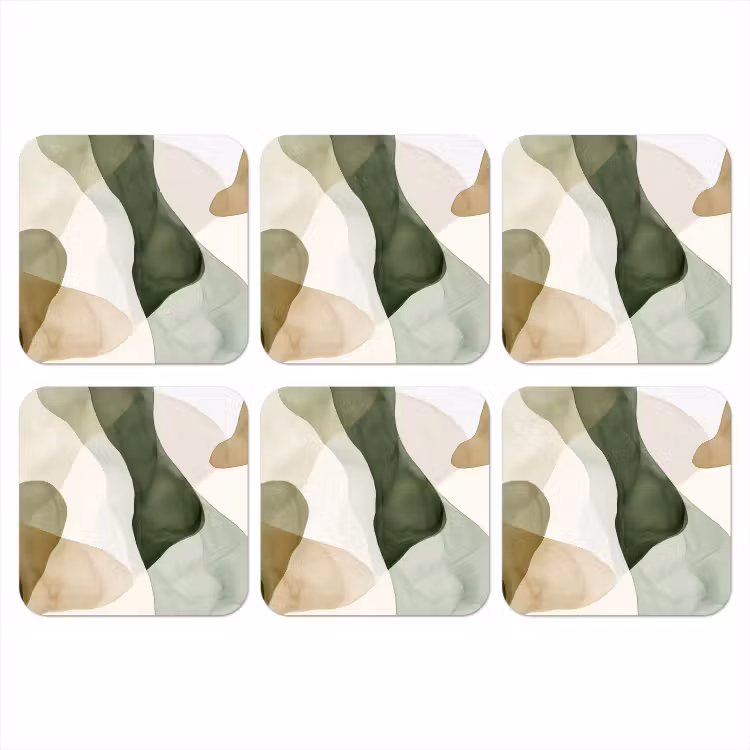 Onderzetter​ - Japandi - Abstract - Groen — 1