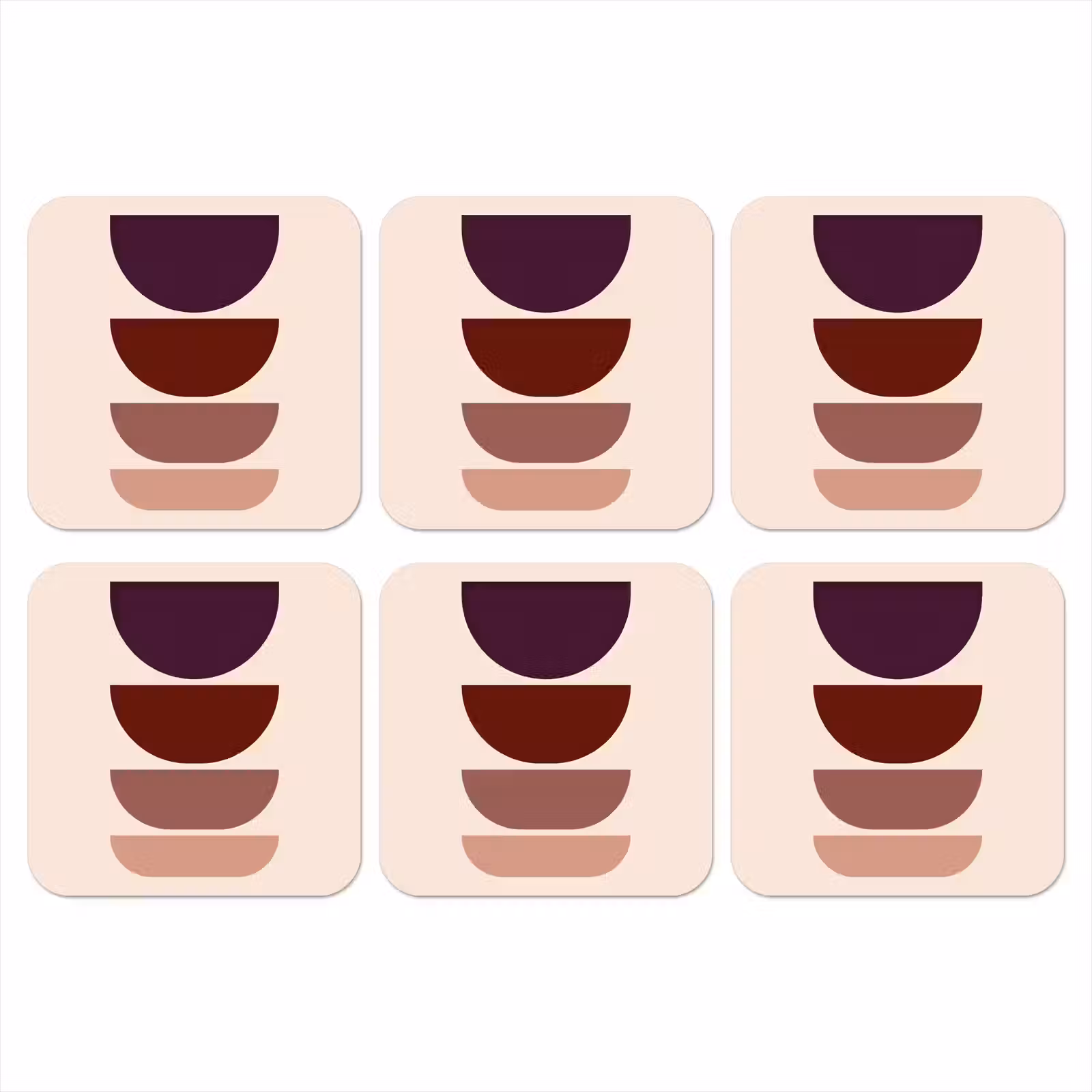 Onderzetter​ - Harmonieus - Symmetrisch - Rood — 1