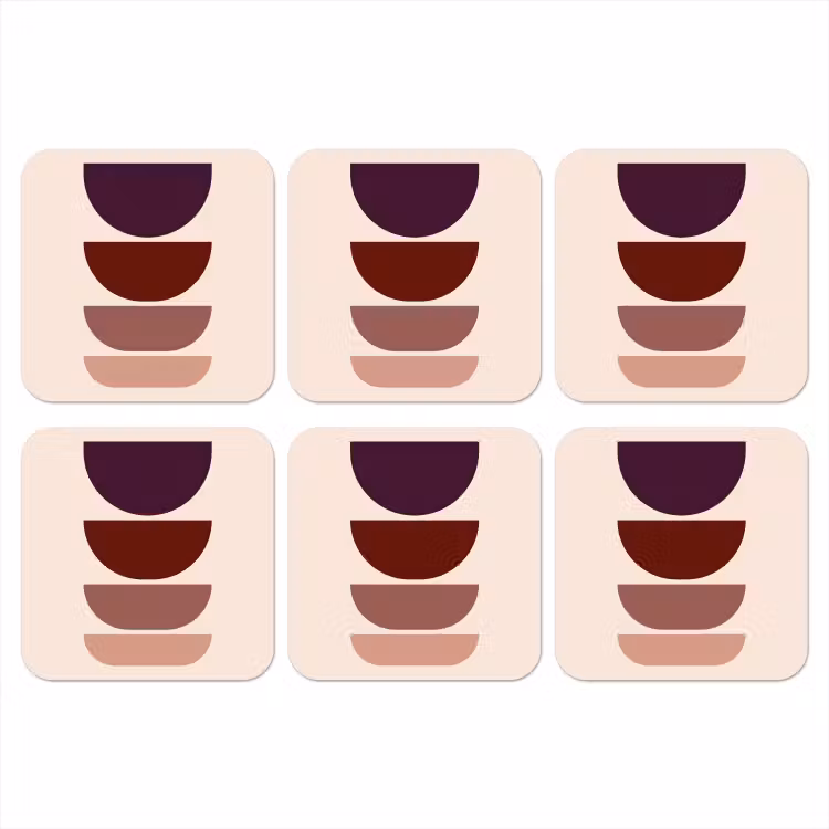 Onderzetter​ - Harmonieus - Symmetrisch - Rood — 1