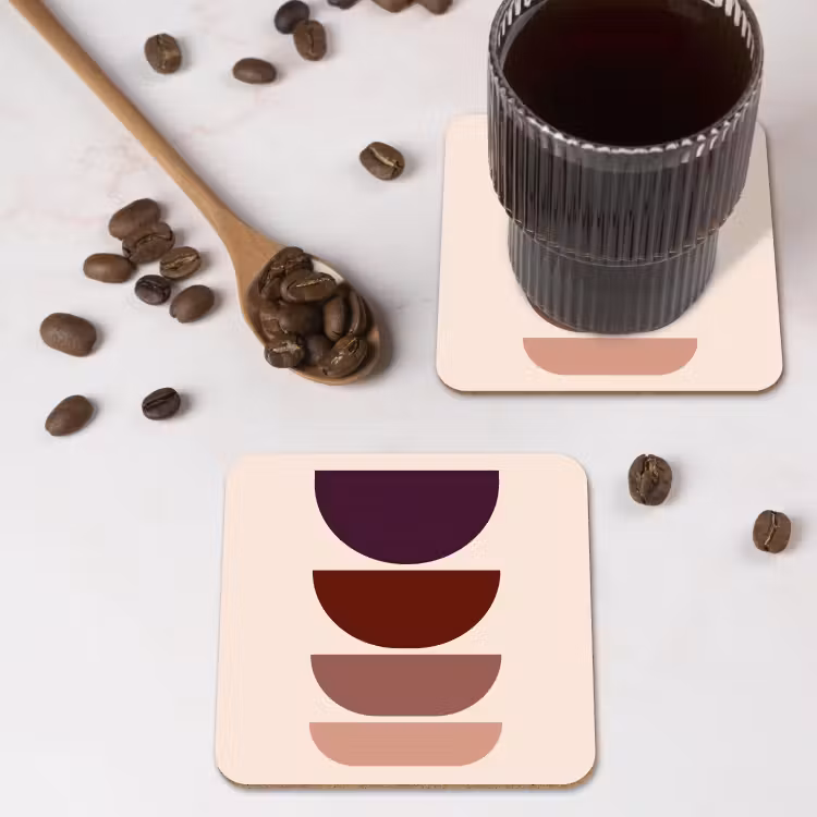 Onderzetter​ - Harmonieus - Symmetrisch - Rood — 4