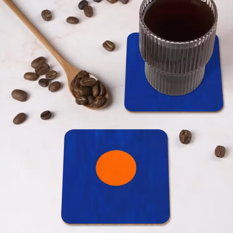 Onderzetter​ - Vorm - Rond - Minimalistisch - Blauw — 4