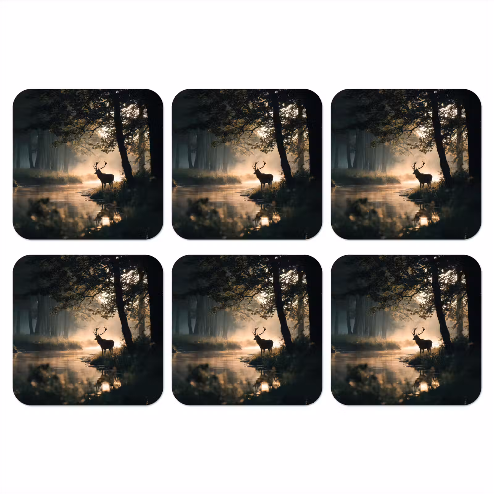 Onderzetter​ - Hert - Bosbeek - Mystiek — 1