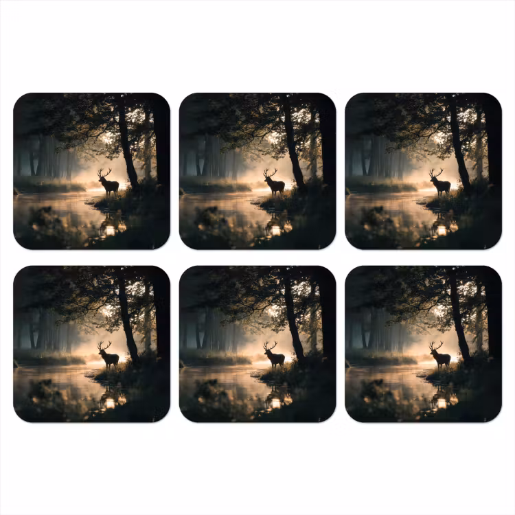 Onderzetter​ - Hert - Bosbeek - Mystiek — 1