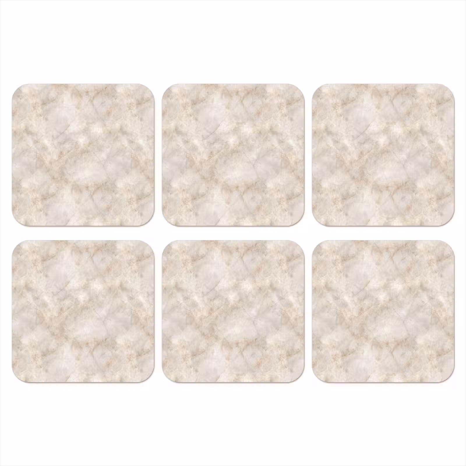 Onderzetter​ - Lichtbeige - Goudbruine Nerven - Marmer — 1