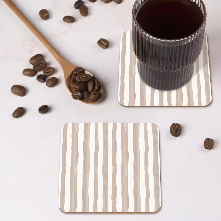 Onderzetter​ - Minimalistisch - Strepen - Beige — 4